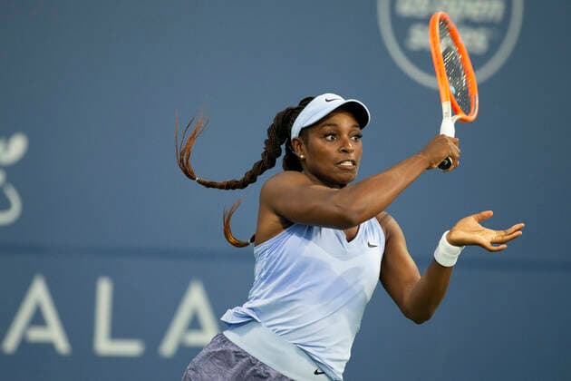 August 05, 2021: Sloane Stephens (USA) was defeated by Danielle Collins (USA) 36 64 63 in the second round of the Mubadala Silicon Valley Classic at San Jose State University in San Jose, California. TennisClix CSM San Jose USA - ZUMAc04_ 20210805_zaf_c04_494 Copyright: xMalxTaamx