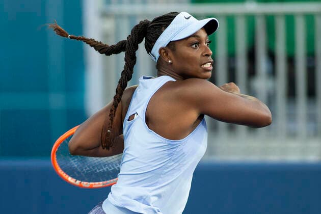 August 05, 2021: Sloane Stephens (USA) was defeated by Danielle Collins (USA) 36 64 63 in the second round of the Mubadala Silicon Valley Classic at San Jose State University in San Jose, California. TennisClix CSM San Jose USA - ZUMAc04_ 20210805_zaf_c04_498 Copyright: xMalxTaamx