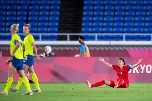 210806 Christine Sinclair of Canada in the womens football final during day 14 of the Tokyo 2020 Olympic Games on August 6, 2021 in Tokyo Photo Carl Sandin IMAGE CODE CS DS0190 football football soccer football olympic games olympics os ol olympic games olympic games tokyo2020 tokyo 2020 tokyo os tokyo ol bbeng sverige sweden canada kanada final,  Copyright: CARLxSANDIN BB210806CS045