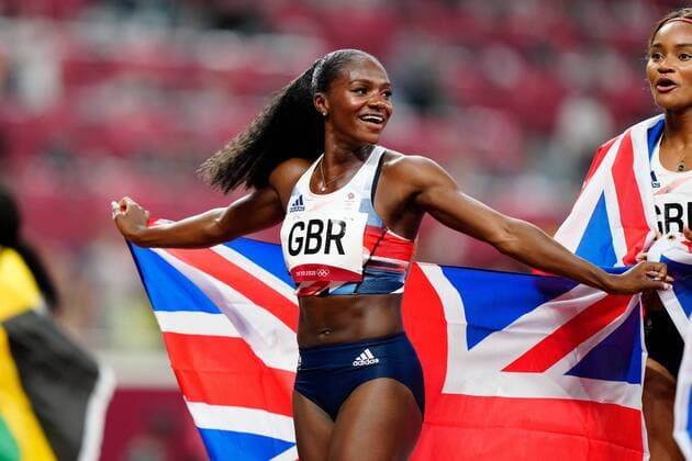 Großbritannien, Black History Month im Oktober - Sport Mandatory Credit: Photo by Dave Shopland Shutterstock (12249250dk) Dina Asher-Smith (GBR) - Women s 4 x 100 Relay Final Athletics, Olympic Stadium, Tokyo Olympic Games, Olympische Spiele, Olympia, OS 2020, Japan - 06 Aug 2021 Athletics, Olympic Stadium, Tokyo Olympic Games 2020, Japan - 06 Aug 2021 Copyright: xDavexShopland Shutterstockx 12249250dk