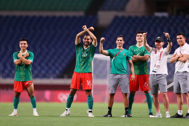 Mexico team group, Mannschaftsbild, Totale (MEX), AUGUST 6, 2021 - Football Soccer : Men s 3rd Place Match match between Mexico 3-1 Japan during the Tokyo 2020 Olympic Games, Olympische Spiele, Olympia, OS at the Saitama Stadium in Saitama, Japan. Noxthirdxpartyxsales  (166601502)
