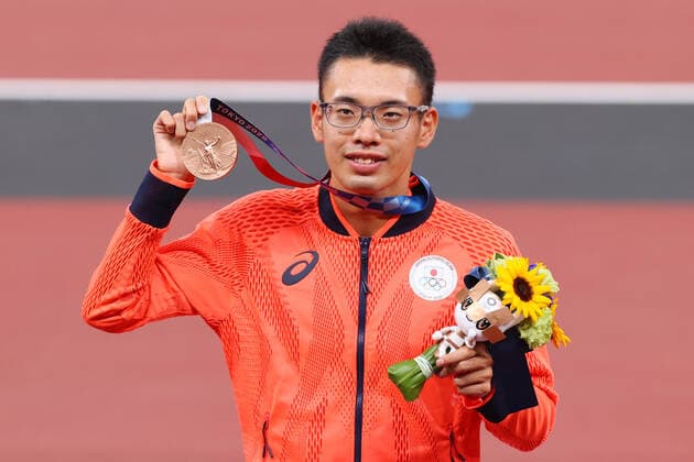 Toshikazu Yamanishi (JPN), AUGUST 6, 2021 - Athletics : Men s 20km Race Walk Medal Ceremony during the Tokyo 2020 Olympic Games, Olympische Spiele, Olympia, OS at the National Stadium in Tokyo, Japan. Noxthirdxpartyxsales  (166609708)