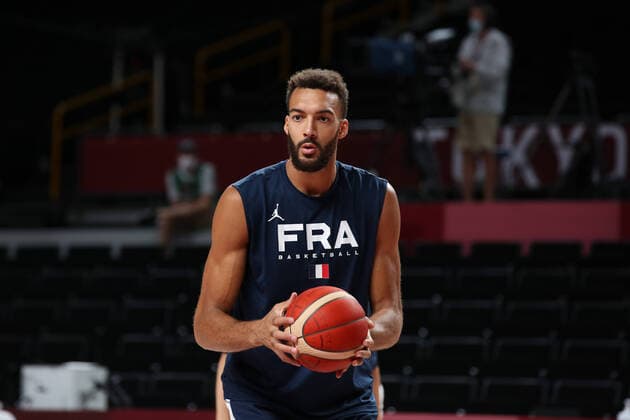 August 7, 2021, Saitama, Tokyo, Japan: Rudy GOBERT of France during the warm up leading to the Men s Gold Medal Game between France and the United States at the Saitama Super Arena on August 7th 2021 in Saitama, Japan Saitama Japan - ZUMAc179 20210807_zep_c179_004 Copyright: xMickaelxChavetx
