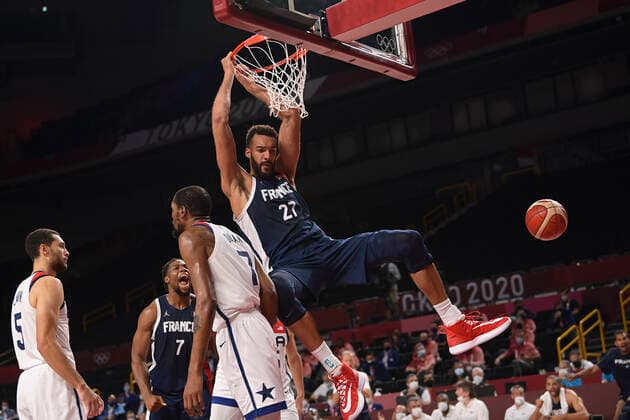 Rudy Gobert (Fra) BASKETBALL : Finale France vs Etats Unis - Jeux Olympiques - Tokyo 2020 - 07 08 2021 JBAutissier Panoramic 
