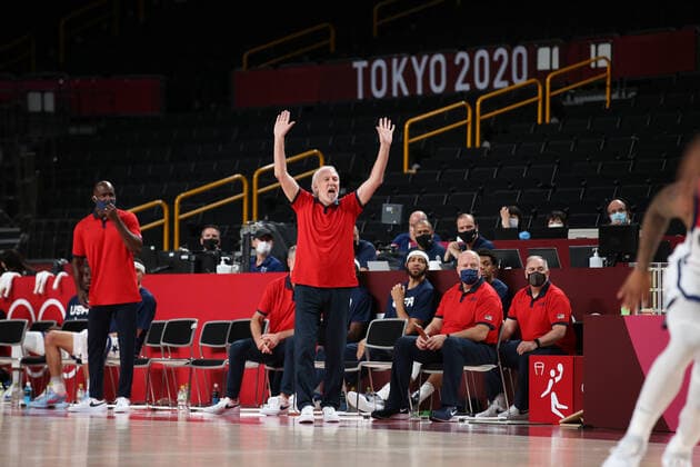 August 7, 2021, Saitama, Tokyo, Japan: Coach Greg POPOVICH of the United States reacts during the Men s Gold Medal Game between France and the United States at the Saitama Super Arena on August 7th 2021 in Saitama, Japan Saitama Japan - ZUMAc179 20210807_zep_c179_022 Copyright: xMickaelxChavetx