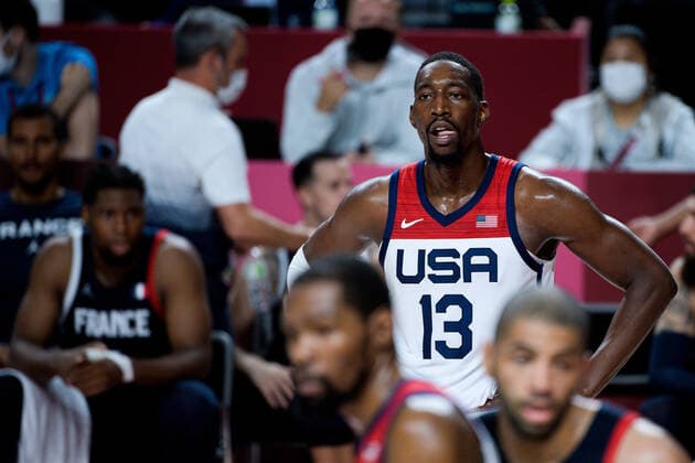 210807 Edrice Femi Adebayo of USA in the men s basketball final between France and USA match during day 15 of the Tokyo 2020 Olympic Games on August 7, 2021 in Tokyo Photo Johanna Lundberg BILDBYRAN kod JL JL0162 basketball basketball olympic games olympics os ol olympiska spel olympiske toys tokyo2020 tokyo 2020 tokyo os tokyo ol bbeng france usa france,  Copyright: JOHANNAxLUNDBERG BB210807JL020