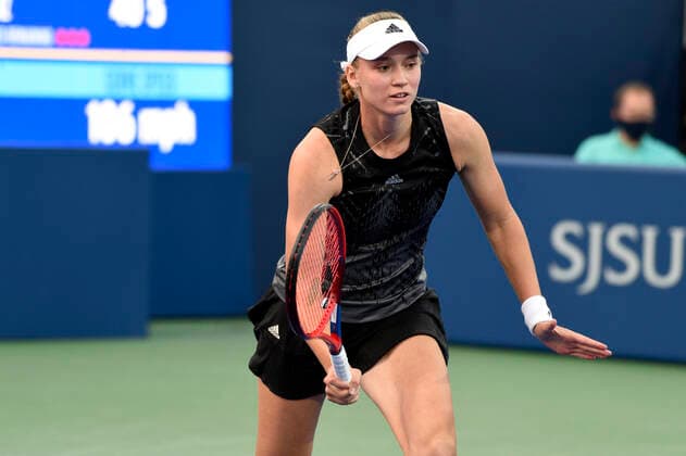 August 6, 2021, San Jose, California, USA: San Jose, California, U.S. - ELENA RYBAKINA defeated Danielle Collins to advance to the semi-finals on Saturday at the Mubadala Silicon Valley Classic tournament Friday. San Jose USA - ZUMAw332 20210806_zap_w332_067 Copyright: xNealxWatersx