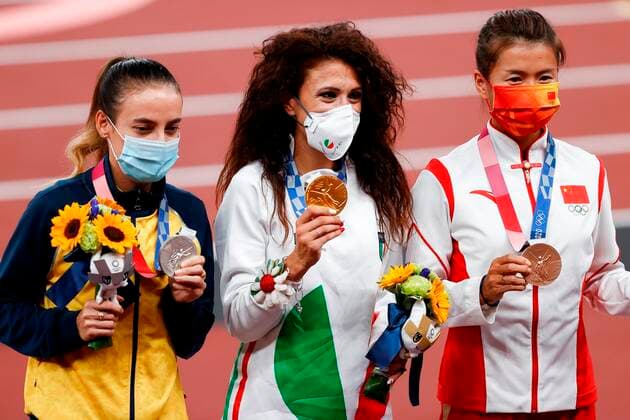 Tokyo 2020 in 2021, athletics, womens 20km walk, award ceremony