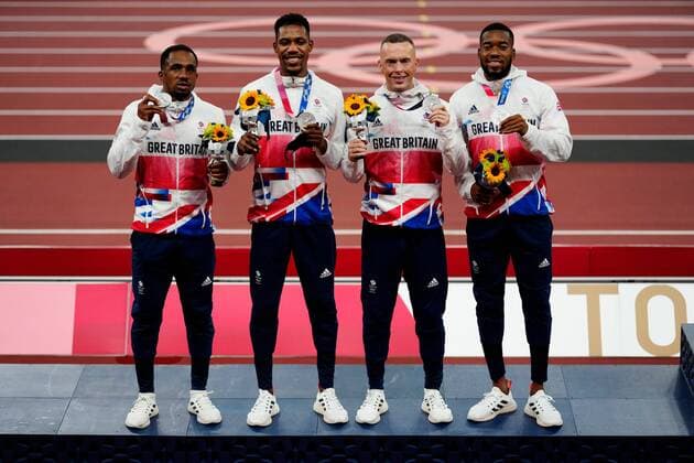 Mandatory Credit: Photo by Dave Shopland Shutterstock (12249251ad) Chijindu Ujah, Nethaneel Mitchell-Blake, Richard Kilty and Zharnel Hughes (GBR) - Men s 4 x 100m Relay Final Athletics, Olympic Stadium, Tokyo Olympic Games, Olympische Spiele, Olympia, OS 2020, Japan - 07 Aug 2021 Athletics, Olympic Stadium, Tokyo Olympic Games 2020, Japan - 07 Aug 2021  Copyright: xDavexShopland Shutterstockx 12249251ad