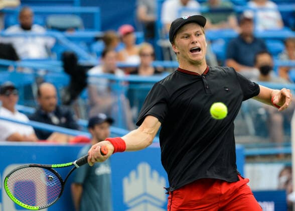 August 7, 2021, Washington, D.C, U.S: JENSON BROOKSBY of the United States in his semifinal match in the Citi Open tennis tournament in Washington D.C. Washington U.S. - ZUMAl132 20210807_zap_l132_012 Copyright: xChristopherxLevyx