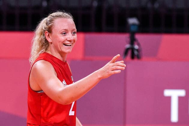 Volleyball, OLYMPICS, Tokyo 2020, 08 08 2021 Volleyball, Women s final, USA red vs BRA yellow , Jordyn Poulter Copyright: xBEAUTIFULxSPORTS TomxBlochx