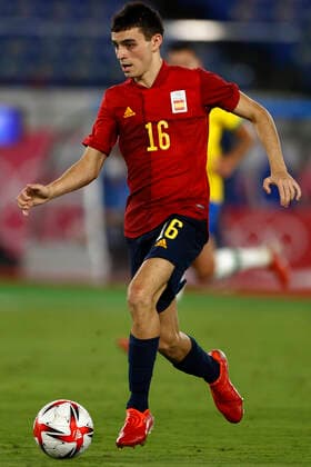 Pedri GONZALEZ ESP , Single action with ball, Action, Brazil Spain BRA ESP 2 1 after extension AET, Football, Mens Final, Football Men Gold Medal Match at International Stadium Yokohama 07 08 2021 Summer Olympics 2020, from 23 07 08 2021 in Tokyo Japan