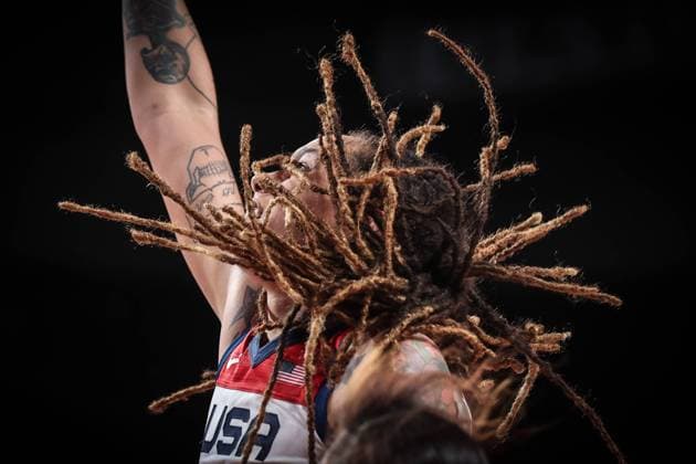 (210808) -- SAITAMA, Aug. 8, 2021 -- Brittney Griner of the United States competes during the women s basketball final between the United States and Japan at the Tokyo 2020 Olympic Games, Olympische Spiele, Olympia, OS in Saitama, Japan, Aug. 8, 2021. ) (TOKYO2020)JAPAN-SAITAMA-OLY-BASKETBALL-WOMEN S FINAL-USA VS JPN PanxYulong 