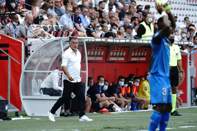 Christophe Galtier (entraineur de l OGC Nice) FOOTBALL : OGC Nice vs Reims - Ligue 1 Uber Eats - Nice - 08 08 2021 NorbertScanella PanoramiC 