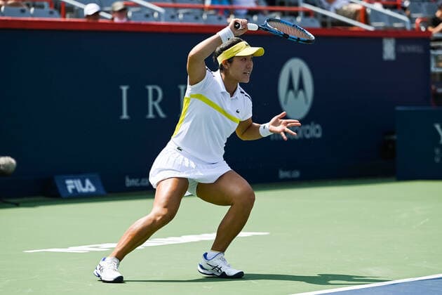 August 08, 2021: Look on Kristie Ahn (USA) during the WTA, Tennis Damen National Bank Open qualifying round match at IGA Stadium in Montreal, Quebec. CSM Montreal Canada - ZUMAc04_ 20210808_zaf_c04_019 Copyright: xDavidxKirouacx