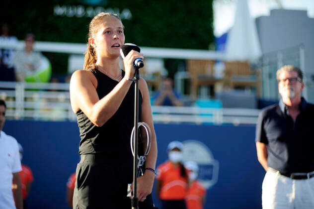 August 8, 2021, San Jose, California, USA: San Jose, California, U.S. - DARIA KASATKINA took home the second place trophy at the 50th Anniversary Mubadala Silicon Valley Classic in San Jose this Sunday. San Jose USA - ZUMAw332 20210808_zap_w332_037 Copyright: xNealxWatersx