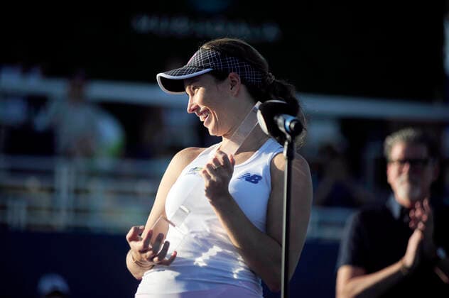 August 8, 2021, San Jose, California, USA: San Jose, California, U.S. - DANIELLE COLLINS beat her opponent Daria Kasatkina to take her second tournament win in a row at the 50th Anniversary Mubadala Silicon Valley Classic in San Jose on Sunday. San Jose USA - ZUMAw332 20210808_zap_w332_040 Copyright: xNealxWatersx