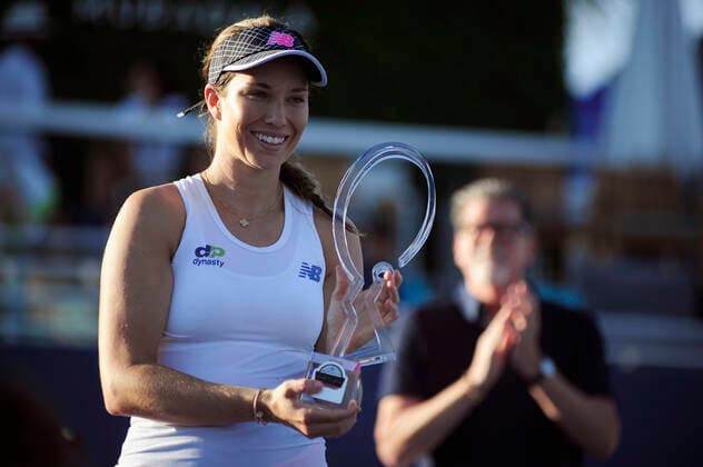 August 8, 2021, San Jose, California, USA: San Jose, California, U.S. - DANIELLE COLLINS beat her opponent Daria Kasatkina to take her second tournament win in a row at the 50th Anniversary Mubadala Silicon Valley Classic in San Jose on Sunday. San Jose USA - ZUMAw332 20210808_zap_w332_042 Copyright: xNealxWatersx