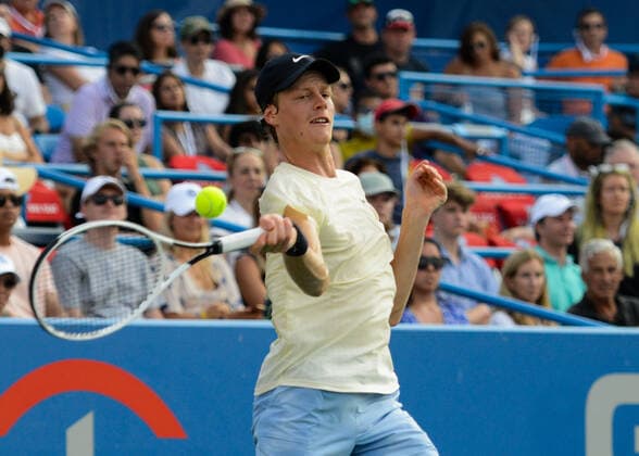 August 8, 2021, Washington, D.C, U.S: JANNIK SINNER of Italy in the final of the Citi Open tennis tournament in Washington D.C. Washington U.S. - ZUMAl132 20210808_zap_l132_018 Copyright: xChristopherxLevyx