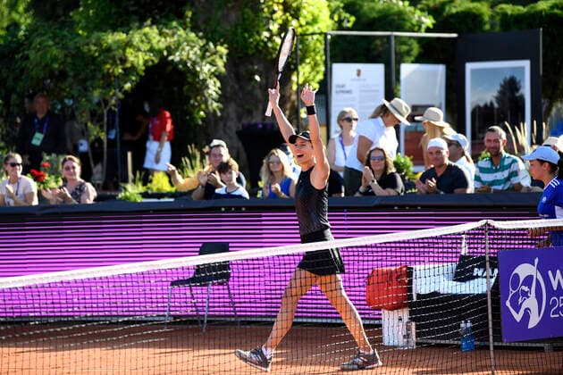WTA, Tennis Damen Tour Winners Open Final Andrea Petkovic celebrating the victory against Mayar Sherif, Singles, Center Court, Final at Winners Open from Cluj-Napoca, Romania, 8 August 2021 Cluj-Napoca Romania buboi-notitle210808_npaHC  Copyright: xFlaviuxBuboix