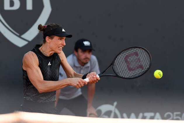 WTA, Tennis Damen Tour Winners Open Final Andrea Petkovic in action during the game against Mayar Sherif, Singles, Center Court, Final at Winners Open from Cluj-Napoca, Romania, 8 August 2021 Cluj-Napoca Romania buboi-notitle210808_npHme  Copyright: xFlaviuxBuboix