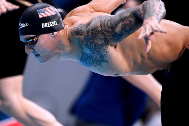 DRESSEL Caeleb Team USA Olympiasieger Erfolgreichster Teilnehmer der Olympischen Sommerspiele TOKYO 2020 TOKYO Olympic Games, Olympische Spiele, Olympia, OS 2020 Sommerspiele in Tokyo Schwimmen am 31. 07.2021 in Tokyo *** DRESSEL Caeleb Team USA Olympic champion Most successful participant in TOKYO 2020 TOKYO Olympic games 2020 Summer Games in Tokyo Swimming on 31 07 2021 in Tokyo