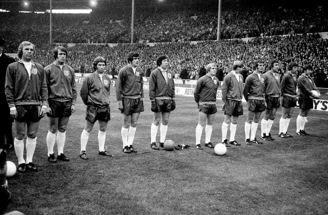 European Championship 1972 quarter-final first leg England Germany 1 3 29 4 1972 at Wembley team England HM