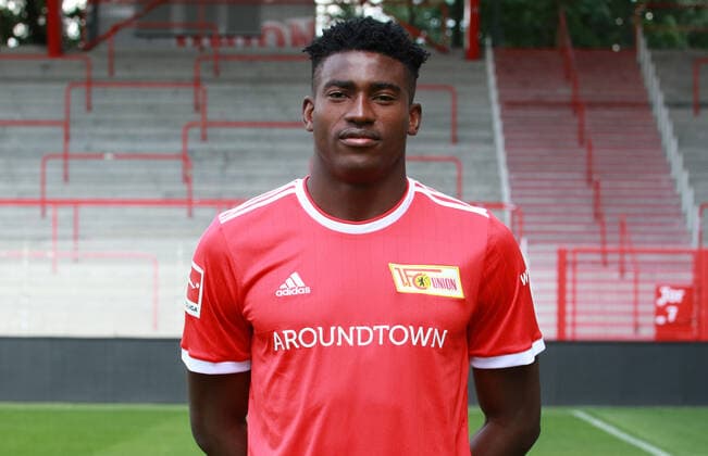 Taiwo Awoniyi Sport Football Soccer Bundesliga Men DFL Porträttermin Season 2021 2022 08 2021 1 FC Union Berlin FCU squad, introduction, presentation, press event, portrait portrait