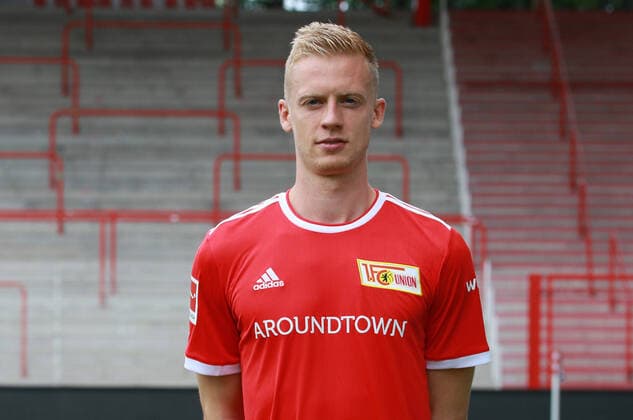 Timo Baumgartl Sport Football Soccer Bundesliga Men DFL Porträttermin Season 2021 2022 08 2021 1 FC Union Berlin FCU squad, introduction, presentation, press appointment, portrait portrait