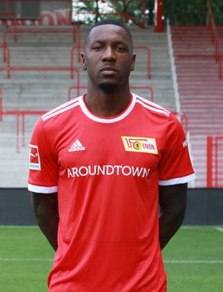Sheraldo Becker Fußball Fussball Bundesliga Herren DFL Porträttermin Saison 2021 2022 08.2021 1.FC Union Berlin FCU Kader, Vorstellung, Präsentation, Pressetermin, Portrait Porträt *** Sheraldo Becker Sport Football Soccer Bundesliga Men DFL Porträttermin Season 2021 2022 08 2021 1 FC Union Berlin FCU squad, introduction, presentation, press event, portrait portrait