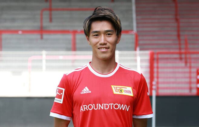 Keita Endo Sport Football Soccer Bundesliga Men DFL Porträttermin Season 2021 2022 08 2021 1 FC Union Berlin FCU squad, introduction, presentation, press event, portrait portrait
