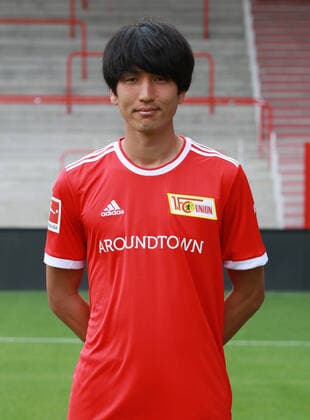 Genki Haraguchi Fußball Fussball Bundesliga Herren DFL Porträttermin Saison 2021 2022 08.2021 1.FC Union Berlin FCU Kader, Vorstellung, Präsentation, Pressetermin, Portrait Porträt *** Genki Haraguchi Sport Football Soccer Bundesliga Men DFL Porträttermin Season 2021 2022 08 2021 1 FC Union Berlin FCU squad, introduction, presentation, press event, portrait portrait