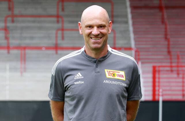 Co Trainer Markus Hoffmann Sport Football Soccer Bundesliga Men DFL Porträttermin Season 2021 2022 08 2021 1 FC Union Berlin FCU squad, introduction, presentation, press event, portrait portrait