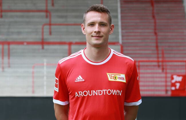 Paul Jaeckel Sport Football Soccer Bundesliga Men DFL Porträttermin Season 2021 2022 08 2021 1 FC Union Berlin FCU squad, presentation, presentation, press appointment, portrait portrait