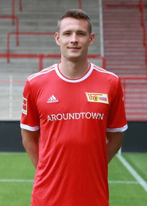 Paul Jaeckel Fußball Fussball Bundesliga Herren DFL Porträttermin Saison 2021 2022 08.2021 1.FC Union Berlin FCU Kader, Vorstellung, Präsentation, Pressetermin, Portrait Porträt *** Paul Jaeckel Sport Football Soccer Bundesliga Men DFL Porträttermin Season 2021 2022 08 2021 1 FC Union Berlin FCU squad, presentation, presentation, press appointment, portrait portrait