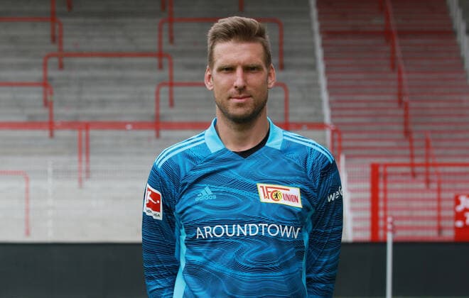 Goalkeeper Andreas Luthe Sports Football Soccer Bundesliga Men DFL Porträttermin Season 2021 2022 08 2021 1 FC Union Berlin FCU squad, presentation, presentation, press event, portrait portrait
