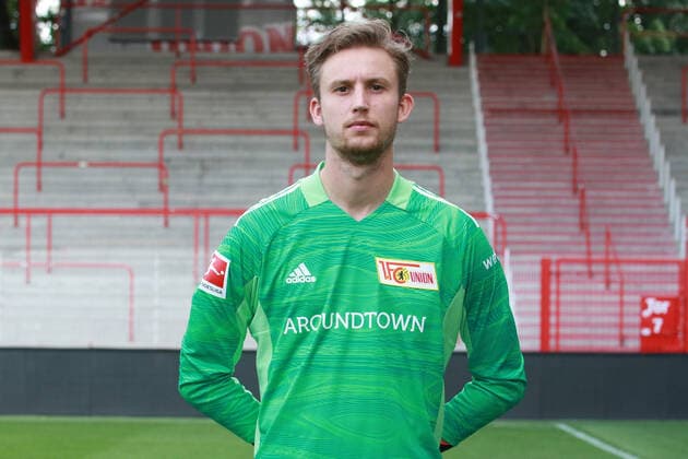 Goalkeeper Frederik Rönnow Sports Football Soccer Bundesliga Men DFL Porträttermin Season 2021 2022 08 2021 1 FC Union Berlin FCU squad, presentation, presentation, press event, portrait portrait