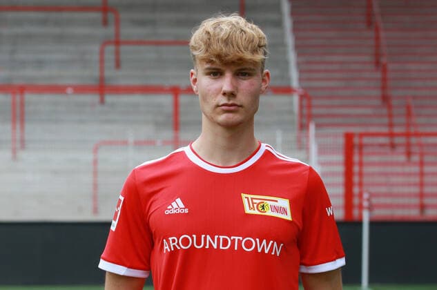Fabio Schneider Sports Football Soccer Bundesliga Men DFL Porträttermin Season 2021 2022 08 2021 1 FC Union Berlin FCU squad, presentation, presentation, press appointment, portrait portrait