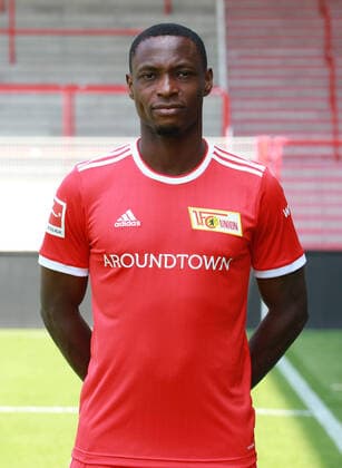 Anthony Ujah Fußball Fussball Bundesliga Herren DFL Porträttermin Saison 2021 2022 08.2021 1.FC Union Berlin FCU Kader, Vorstellung, Präsentation, Pressetermin, Portrait Porträt *** Anthony Ujah Sports Football Soccer Bundesliga Men DFL Porträttermin Season 2021 2022 08 2021 1 FC Union Berlin FCU squad, presentation, presentation, press appointment, portrait portrait