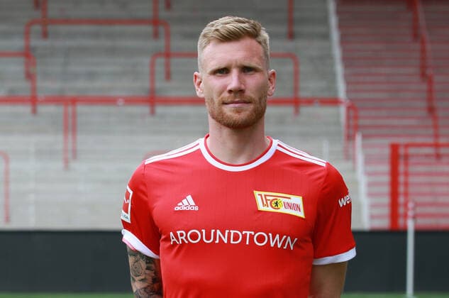 Andreas Voglsammer Sport Football Soccer Bundesliga Men DFL Porträttermin Season 2021 2022 08 2021 1 FC Union Berlin FCU squad, introduction, presentation, press appointment, portrait portrait