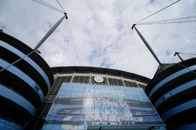 Fans gather to view the worlds most expensive player as Manchester City publicly unveil their new signing Jack Grealish at the Etihad Stadium, Manchester. Picture date: 9th August 2021. Picture credit should read: Andrew Yates Sportimage EDITORIAL USE ONLY. No use with unauthorised audio, video, data, fixture lists, club league logos or live services. Online in-match use limited to 120 images, no video emulation. No use in betting, games or single club league player publications. SPI-1123-0004