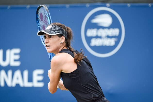 August 09, 2021: Look on Sorana Cirstea (ROU) during the WTA, Tennis Damen National Bank Open first round match at IGA Stadium in Montreal, Quebec. CSM Montreal Canada - ZUMAc04_ 20210809_zaf_c04_092 Copyright: xDavidxKirouacx