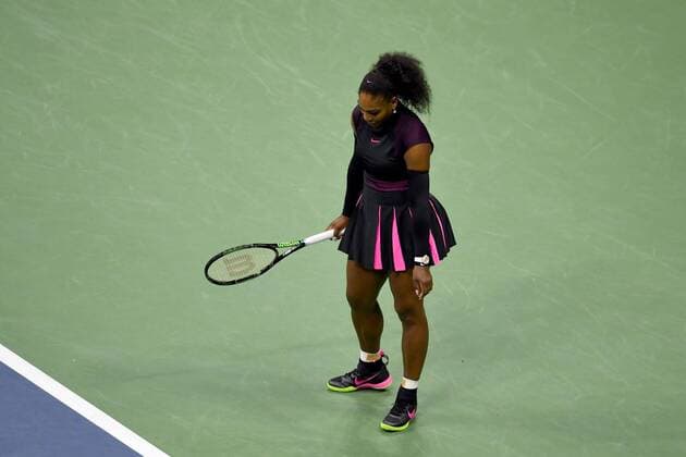 Mandatory Credit: Photo by Mike Frey BPI Shutterstock (5894731y) Serena Williams reacts during play against Karolina Pliskova in the Women s Singles Semi-Final of the US Open 2016 at the Billie Jean King National Tennis Centre, Queens, New York on the 8th September 2016 Tennis - US Open 2016 Day Eleven Flushing Meadows US Open, New York, United States - 08 Sep 2016 Tennis - US Open 2016 Day Eleven Flushing Meadows US Open, New York, United States - 08 Sep 2016  Copyright: xMikexFrey BPI Shutterstockx 5894731y