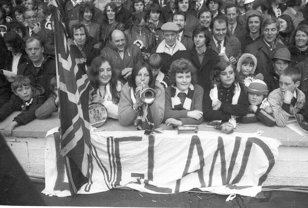European Championship 1972 quarter-final first leg England Germany 1 3 29 04 1972 at Wembley English fans at Wembley Stadium in London before the match HM