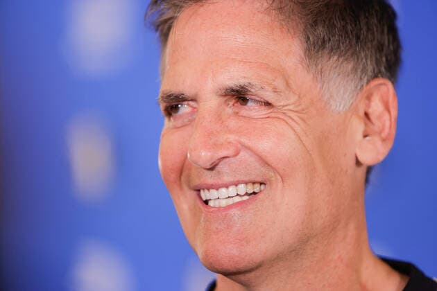 August 10, 2021, Ljubljana, Slovenia: Mavericks owner Mark Cuban seen smiling at a press conference, PK, Pressekonferenz after Luka Doncic™s signing of a 5-year extension contract with Maverics..Slovenian NBA, Basketball Herren, USA star Luka Doncic signed a five-year 207-million-dollar contract extension with the Dallas Mavericks on Tuesday after Mavericks owner Mark Cuban, head coach Jason Kidd, general manager Nico Harrison and advisor Dirk Nowitzki arrived in Slovenia to formalize the deal. Ljubljana Slovenia - ZUMAs197 0129046434st Copyright: xLukaxDakskoblerx
