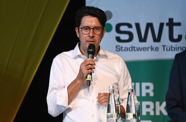 Basketball 2 Bundesliga 2021 2022 10 08 2021 Press conference, presentation of the strategy of the Tigers Tuebingen Dr Achim Koetzle Stadtwerke Tuebingen