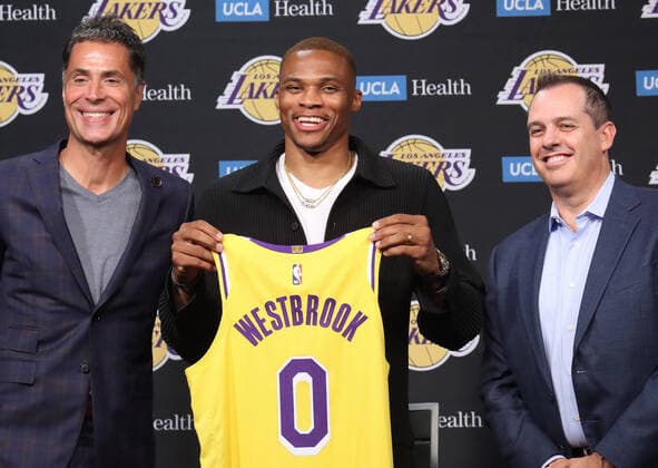 Basketball, NBA, Los Angeles Lakers introduce new addition Russell Westbrook