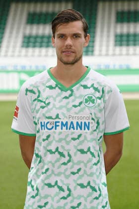 10 08 2021 SpVgg Greuther Fürth Kleeblatt Spielvereinigung 1 Football Bundesliga Season 2021 2022 photo appointment portrait appointment single photo portrait portrait head shot Justin Hoogma 5, SpVgg Greuther Fürth