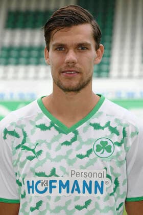10 08 2021 SpVgg Greuther Fürth Kleeblatt Spielvereinigung 1 Football Bundesliga Season 2021 2022 photo appointment portrait appointment single photo portrait portrait head shot Justin Hoogma 5, SpVgg Greuther Fürth