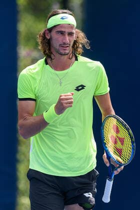 TORONTO, ON - AUGUST 11: Lloyd Harris (RSA) celebrates after winning his National Bank Open tennis tournament second round game on August 11, 2021, at Aviva Centre in Toronto, ON, Canada. (Photo by Julian Avram Icon Sportswire) TENNIS: AUG 11 National Bank Open Icon2108110033